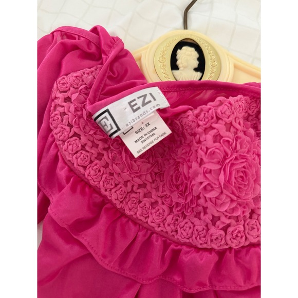 Ezi chemise nightgown slip dress sleepwear hot pink women's size‎ 3XL - Picture 5 of 7